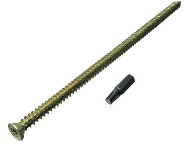 8 viti per telaio in calcestruzzo e finestre, 7,5 mm, 82 mm + punte Torx.
