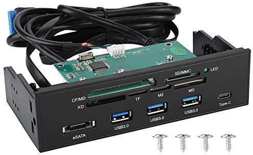 Tonysa Memory Card Reader, 5.25in PC Internal Card Reader with USB 3.0 for M2, MSO, SD, MS, XD, 64G CF