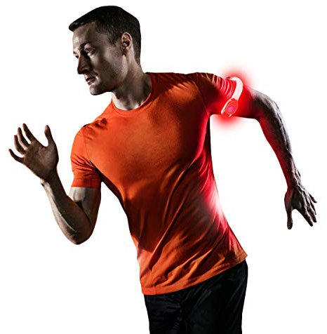 Ultra 2 Rot LED Lichter Leuchtband Joggen LED Armband Jogging Licht LED Licht Joggen Licht Running Light Reflektoren Kinder LED Lichtband Blinklicht Joggen Leuchtarmband Joggen Bänder Sport