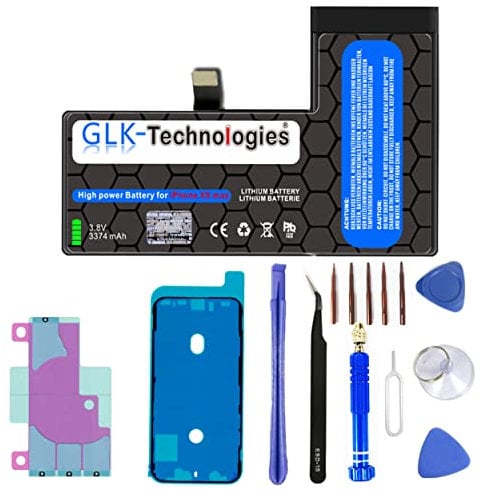 High Power Replacement Battery Compatible with iPhone XS Max | GLK Technologies Battery | 3374 mAh Battery | Includes Professional Tool Kit Kit