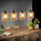 ZMH Pendelleuchte Esstisch Hängelampe Glas: Hängeleuchte 4-Flammig Esstischlampe Vintage E14 Gold Esszimmerlampe Höhenverstellbar Wohnzimmer Pendellampe für Esszimmer Küche(ohne Leuchtmittel)