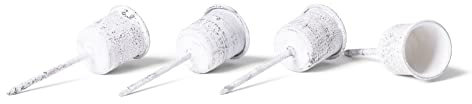 Novaliv 4X Stabkerzenhalter weiß Kerzenpick 7,1 x Ø 2,8 cm Kerzenstecker für Stabkerzen Kerzenpin Adventskranzdekoration Kerzenleuchter I Dekoration Weihnachten