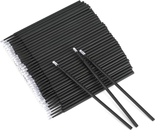 G2PLUS 400PCS Micro Applicators - Black Brushes for Eyelash Extensions, Crafting