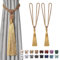 Pretty Jolly Langen Quasten Vorhang-Raffhalter Handmade geflochtene Seil Knoten drapierte Raffhalter Elegante dekorative Vorhanghalter für Zuhause und Büro, Bronze, 2 Stück