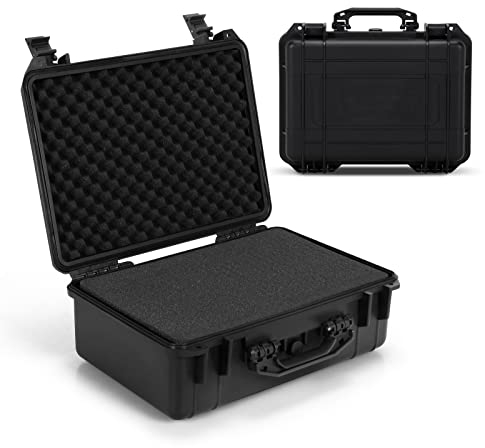 COSTWAY Portable Waterproof Hard Case, Compact Camera Case with Customizable Fit Foam, Dustproof Protective Tool Box for Electronics, Drones, Camera and Lens (22 Inch, 56x44x22cm)