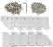 Befenybay 10 Stück/Set Silber L Eckwinkelplatte mit 50 Stück M5 x 8 mm Schrauben und 50 Stück M5 T-Muttern für 3D-Druckerrahmen aus Aluminiumprofil der Serie 2020 (Silber L-10 mit Schraube)