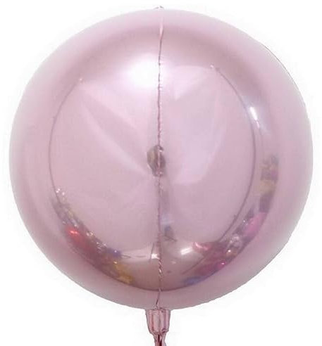 Ballon aluminium 4D rose clair, 55 cm