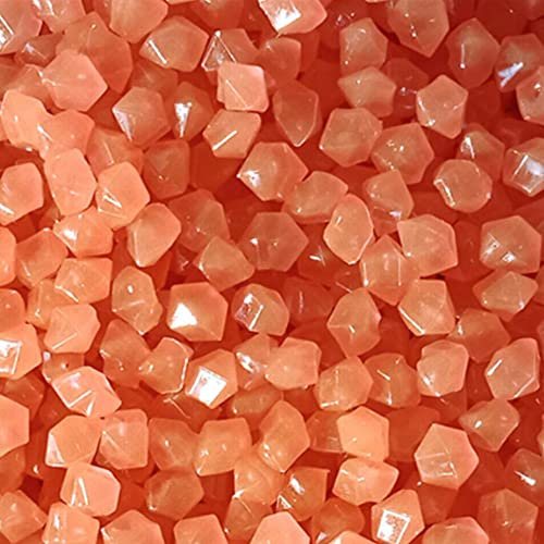 MOCNT 300 Stück Leuchtstein Leuchtende Steine Garten im Dunkeln Leuchten Kieselsteine Leuchtkiesel Floureszierende Steine für Garten Aquarium Dekoration Hell Orange 14x11mm