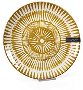 GICOS IMPORT EXPORT SRL Piatto tondo piano in porcellana 27 cm colore giallo passione casa TCK-832383