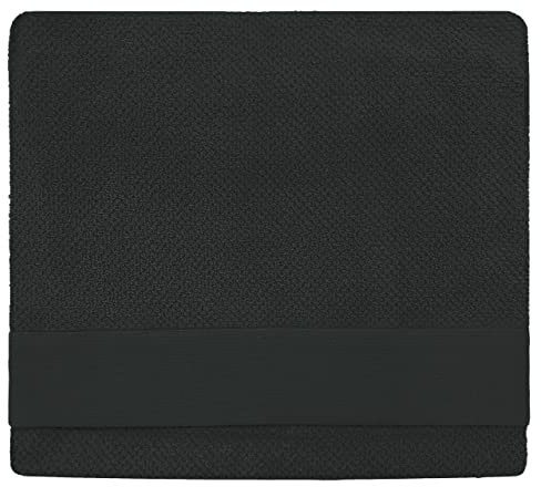 furn. Textured Bath Sheet, Cotton, Black