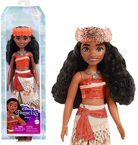 Mattel DISNEY Vaiana- Bewegliche Modepuppe mit glitzerndem Outfit, abnehmbarem Stirnband und Kette, für Kinder ab 3 Jahren, HPG68
