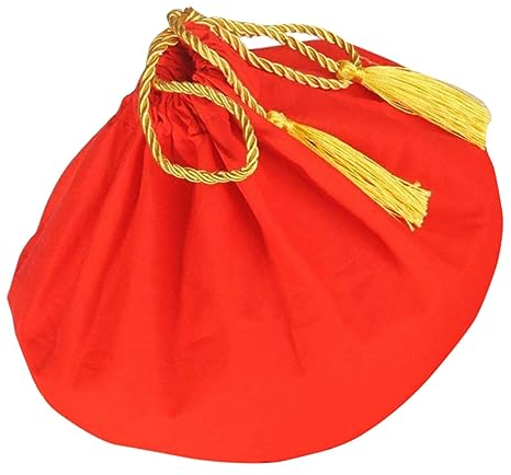 ORFOFE Wine Jar Sealed Bag Sauerkraut Lid Cover Fermenting Crock Lids Jam Pickle Jar Fabric Lid Sealer for Wine Jar Wine Cover Pickle Jar Fabric Cover Ceramic Pot Red Mini Cloth