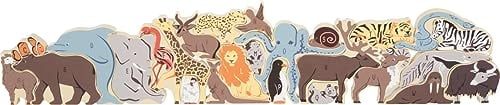small foot Buchstabenpuzzle Tiere aus Holz, Holzpuzzle zum Alphabet Lernen, Lernspielzeug für Kinder ab 3 Jahren, 12465