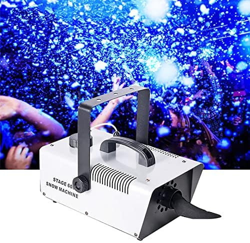 HLGKBY Bühnenschneemaschine, 1500 W Schneeeffekt-Sprühmaschine mit Fernbedienung, Schneemaschine Schneeschaummaschine Schneeblasmaschine für DJ Club Bühne Indoor Outdoor Weihnachtsfeier