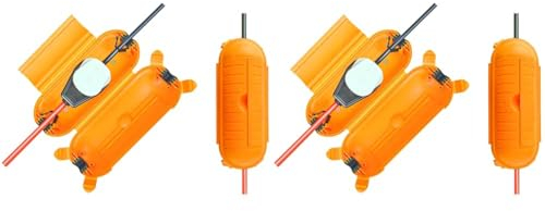 Brennenstuhl Safe-Box BIG IP44 / caja protectora para cables alargadores (cápsula protectora para cables de exterior) amarillo (Paquete de 2)
