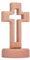 Floatdream 1 Cruz de Mesa con Base, Cruz de Madera con Base Magnética, Figura de Cruz de Madera para Mesa, Se Utiliza Como Decoración de Centro de Mesa, Decoración de Bautizo(Color claro)