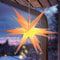 Esotec Solarleuchte für außen WEIHNACHTSSTERN 3D | DUO COLOR Solarlampe hängend Balkondeko Hängeleuchte Gartenfigur Stern winterlich LED Gartenbeleuchtung Weihnachts-Deko | IP44 D=35cm 102573