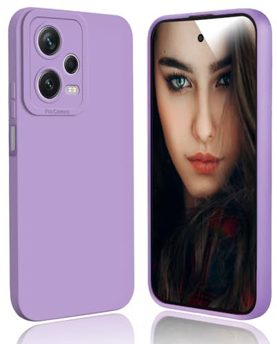 DESSEN Hülle für Xiaomi Redmi Note 12 Pro+ Plus 5G Handyhülle - Silikon Schutzhülle Stoßfest Kameraschutz Protection Case Dünn Weiche TPU Bumper Cover Anti-Fingerabdruck, Lila