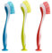 Lot de 3 brosses à vaisselle avec ventouse – pour vaisselle assiettes, poêles, casseroles – Couleur aléatoire