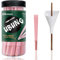 UBUNG CONES, 50 Pack, King Size Pink Pre Rolled Cones With Tips, Slow Type Rolling Paper, Length 4.25 in / 108 mm, Including 1 Cone Loader And 1 Push Rod