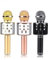 BRACOP® Rechargeable karaoke microphone, Karaoke Bluetooth Microphone 4 in 1, Handheld Dynamic Mic for DJ, Wireless Microphone Portable Bluetooth Speaker iPhone/PC/Pad/TV or All Smartphone