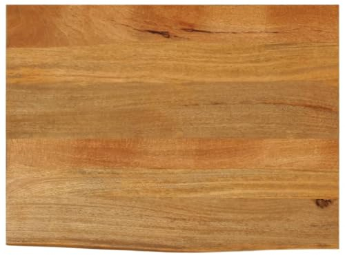vidaXL Tischplatte, Holzplatte mit Baumkante, Massivholzplatte für Esstisch Couchtisch, Ersatztischplatte, 90x60x2,5cm Massivholz Mango