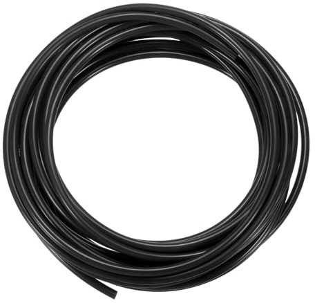 sourcing map Pneumatic Tubing Pipe Pu Hose 4mm OD x 2.5mm ID 5 Meters(16.4 FT) Air Compressor PU Polyurethane Line Hose Tube for Air Compressor Water Fluid Transfer, Black