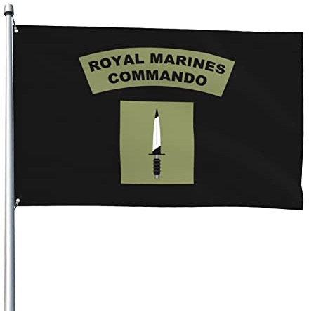 Banner Kommando Der Royal Marines Camping-Flagge Wasserdicht Flaggen Waschbar Outdoor Fahne Für Partys Paraden Außen 152X90Cm