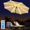 Lumières Solaires De Parapluie,104 LED 8 Modes Solaire Lampes Pour Parasol Avec Télécommande,Lampes Solaire Pour Parasol,Lampes Pour Parasol Solaire Pour Extérieure Et Intérieure,Etanche IP67