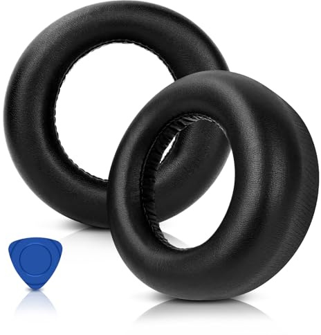 ELZO Ersatz Ersatzpolster Polster Ohrpolster für Sony PS 5 Pulse PS5 3D Over-Ear Kopfhörer, Premium Ersatzpolster für Sony PS 5 Pulse PS5 3D, Ersatz Ohrkissen Over-Ear Headphones, Schwarz