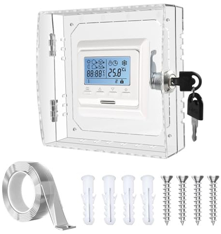MOUMOUTEN Thermostat lockbox pour Thermostat 16x15x5.5cm Universal Protection PC lockbox avec clé pour école Restaurant Home Office sécurité