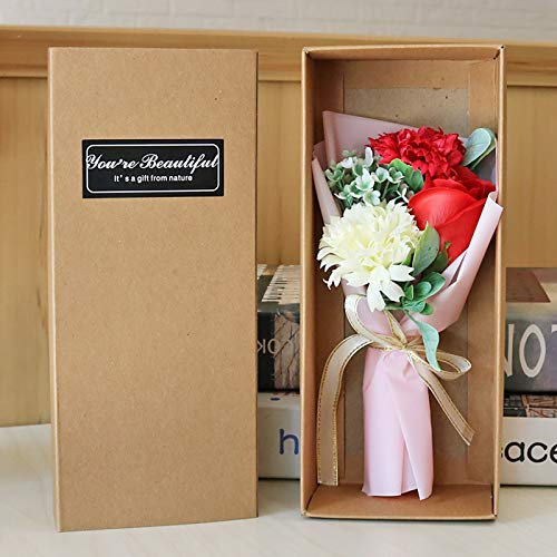 Générique Geschenk zum Muttertag, Geschenk zum Valentinstag, Damen, Seife, Blume, konserviert, Blumenstrauß, ewige Nelke, Geburtstag, Tag, Blume, Geschenk, Rose, Blumenstrauß, Heimdekoration