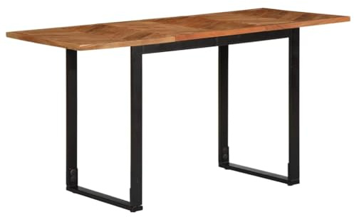 vidaXL Dining Table 140x70x75 cm Solid Wood Acacia