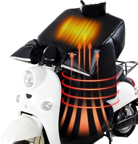 Bomefoi Winter Beinschürze Abdeckung Für Motorrad,wasserdichte Fahrdecke Für Motorrad - Plüschfutter Winddichte Beinabdeckung Mit Handschuhen - Für Damen Outdoor Fahren Knie Und Brust Schutz