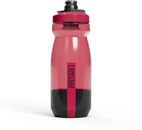 CAMELBAK Podium Trinkflasche, Mercury Berry, 620 ml | Einfach zu drückendes Design, selbstdichtende Kappe mit hohem Durchfluss, sicherer Sitz des Fahrradkäfigs