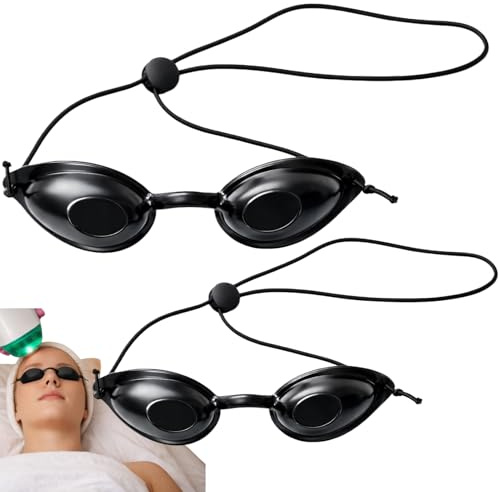 2 Stück Infrarot Schutzbrille für Solarium & Rotlichtlampe Ergonomische Schutzbrille mit UV-Schutz, Verstellbar und Elastisch, Bequemes Design für Schönheitsbehandlungen und Bräunungsanwendungen