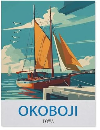 Puzzle für Erwachsene 1000 Teile，Okoboji, Iowa，Puzzles für Erwachsene Pädagogisches Spiel Herausforderung Spielzeug 1000 Teile Puzzles für Erwachsene Kinder（38x26cm）-W81