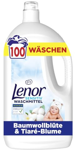 Lenor Flüssigwaschmittel Sensitiv, 100 Wäschen, Waschmittel flüssig