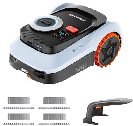 Segway Navimow i220 LiDAR Pro Mähroboter+Garage M+Klingensätze(48 Stück) für 2000 m², LiDAR+Vision+NRTK Tri-Fusion-Positionierung, Xero-Turn AWD für 55% Steigungen, Auto-Kartierung(separater Versand)
