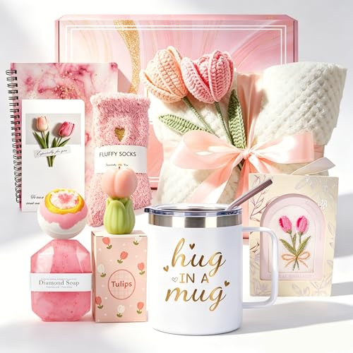 11PCs Birthday Gifts for Women, Self Care Pamper Set, Christmas Spa Hamper | Mothers Day Gifts for Mum, Get Well Soon Care Package for Her, Relaxing Hamper, Best Friend Wife Girlfriend Sister Coworker