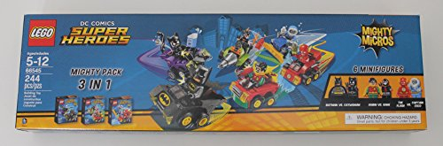 LEGO DC COMICS Super Heroes Mighty Micros 3 IN 1 Box Set - Batman vs Catwoman, Robin vs Bane, The Flash vs Captain Cold