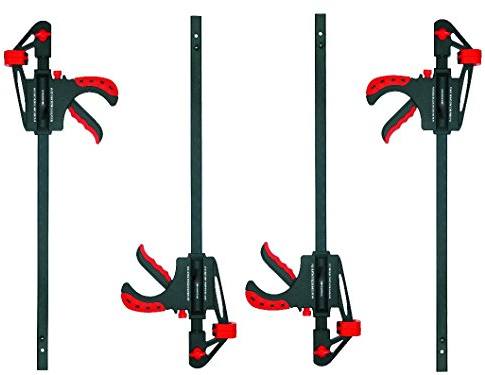 Proteco-Werkzeug® Set 4 Stück Schnellspannzwingen 300 mm x 63 mm Einspanntiefe Einhandzwingen Spreizzwingen Spannzwingen Schraubzwingen