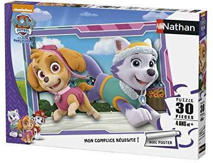 Nathan 86363 Puzzle – Stella und Everest pat' Patrouille – 30-teilig