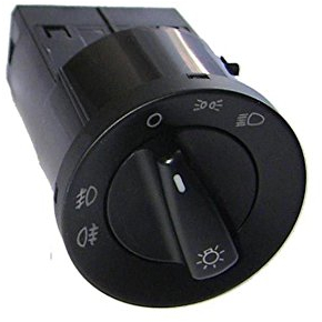 kompatibel mit/Ersatz für Lichtschalter mit NSW Nebelscheinwerferfunktion schwarz 17 pol. kompatibel mit VW Polo 6N2 Sharan