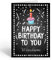 Große XXL Glückwunschkarte zum Geburtstag (DIN A4) PERSONALISIERT - Cupcake mit Kerze und Wunschname - mit Umschlag/Edle Design Klappkarte/Geburtstag/Happy Birthday/Extra Groß/Gutschein