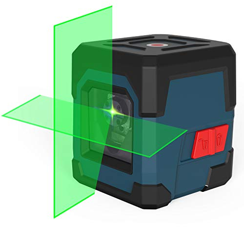 Livella Laser Verde,RockSeed Green Beam Cross Livella Laser Punti Orizzontali e Verticali Livella Laser Autolivellante con Modalità Manuale/autolivellante IP54 Borsa di Stoffa, Batteria Inclusa