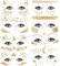 Konsait 8 Stück Tätowierung aufkleber Metallic Flash Tattoos Face Tattoo Gesicht Aufkleber Wasserdicht klebe tattoos für Frauen Damen Mädchen Augen Gesicht Karneval Fasching Party Shows Make-up