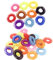 YouU 20 Stück Elastische-Haargummis für Mädchen Bunte Haarbänder Ring Bobble dehnbar Spule Pferdeschwanz Halter Frauen Haarschmuck Gummi-Haarknoten, Zufällige Farbe (Transparent color)