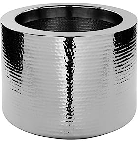 Fink - Blumentopf - Nossa - Edelstahl - Farbe: Silber - Maße (ØxH): 40 x 30 cm
