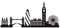 WYFCL London Skyline Wandaufkleber Big Ben Wahrzeichen Wandtattoo Stadtgebäude Wohnkultur Wohnzimmer Dekoration 88X27Cm